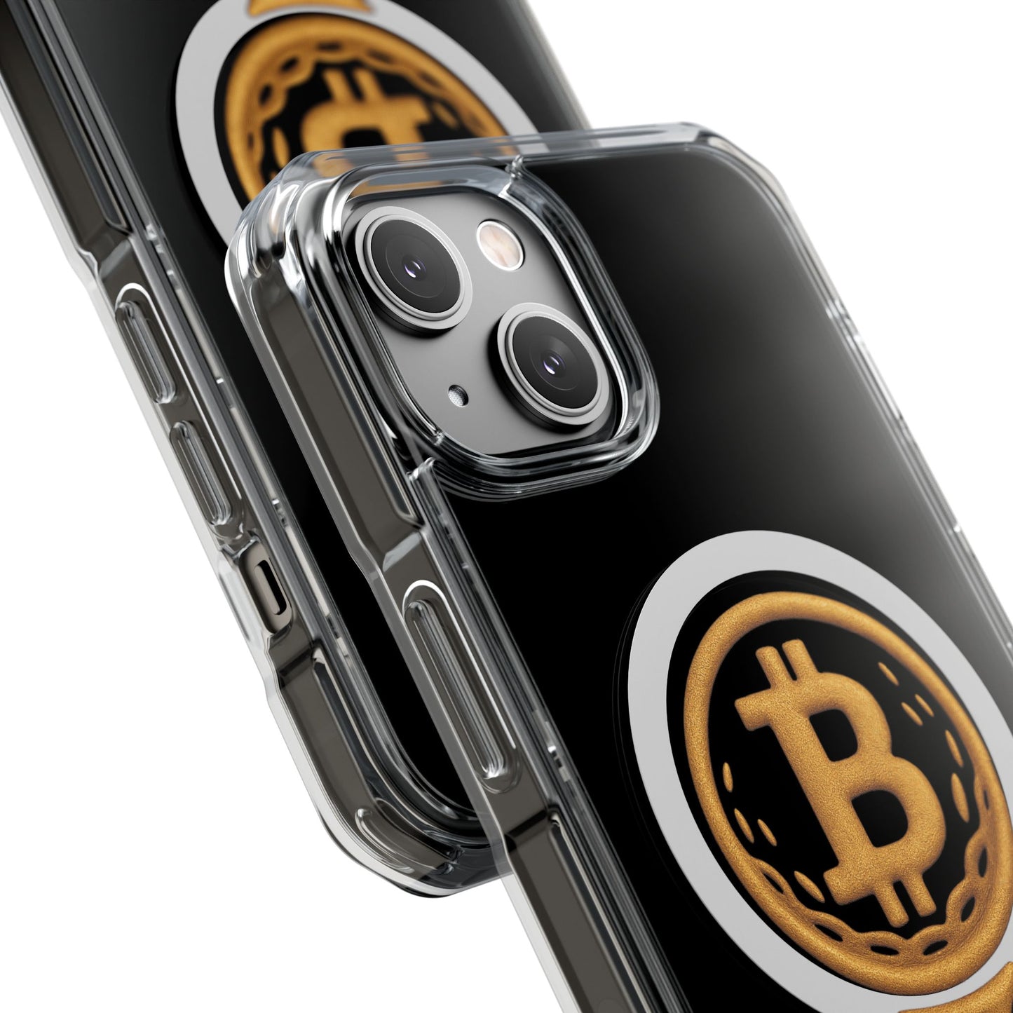 Bitcoin Magnetic Clear Impact Case for iPhone, Cryptocurrency Phone Cover, Tech Lovers