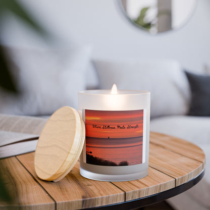 Vela de vidro fosco Sunset Coast — 311g (11oz) - Decoração aromática para casa 