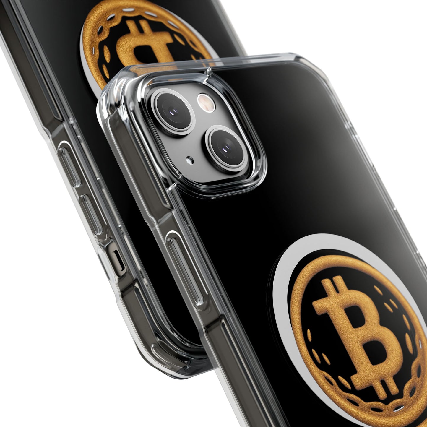 Bitcoin Magnetic Clear Impact Case for iPhone, Cryptocurrency Phone Cover, Tech Lovers