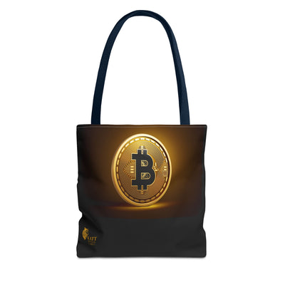 Bolsa de criptomonedas, bolsa de Bitcoin, regalo ecológico, diseño AOP, ideal para amantes de la tecnología.