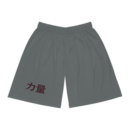 Basketball Shorts — Chinese "Strength" Performance AOP Athletic Shorts