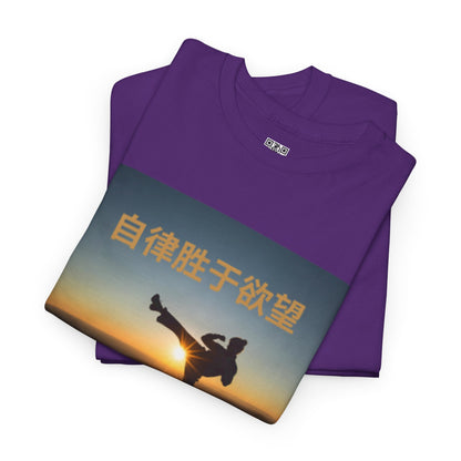 "Discipline Triumphs Over Desire" - Chinese Trendy Tshirt, Gildan 5000 Heavy Cotton Tee