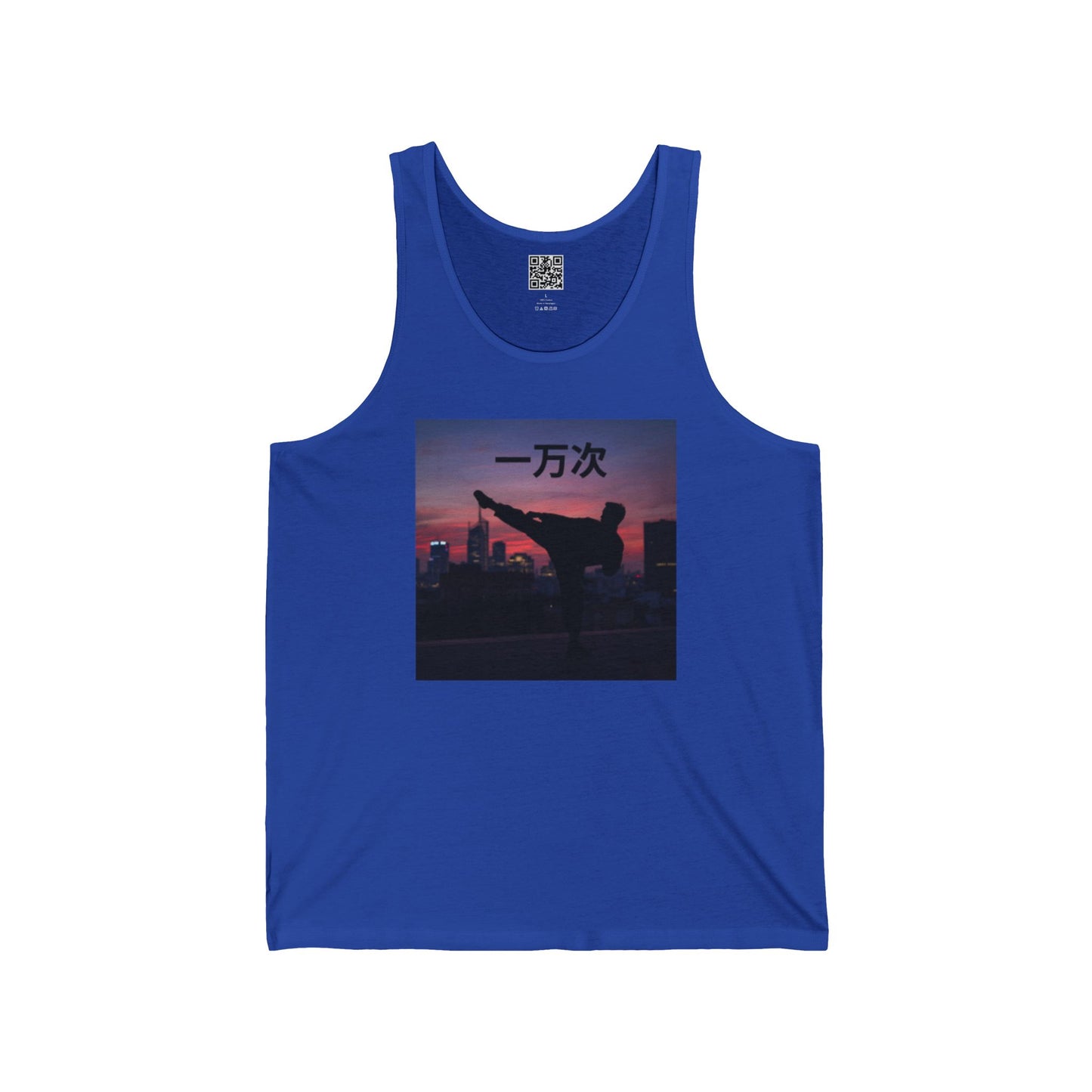 "Ten Thousand Times" - Jersey Tank with Inspirational Design, Cool Athletic Wear, Casual Summer Top, Perfect Gift for Fitness Lovers, Stylish Graphic Tee