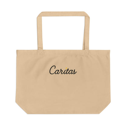 Bolsa vegana "Caritativa, Amor y Bondad" de Caritas: perfecta para ir de compras, ir a la playa o regalar. Reutilizable, elegante y ecológica.