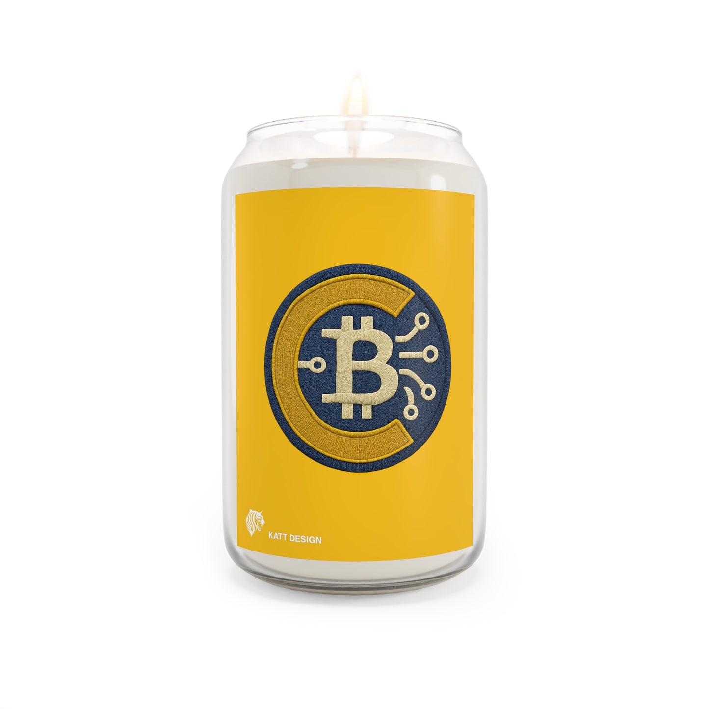 Crypto-Bitcoin - Scented Soy Candle - 13.75oz, Motivational Candle, Home Decor, Self-Care Gift, Stress Relief Candle, Aromatherapy