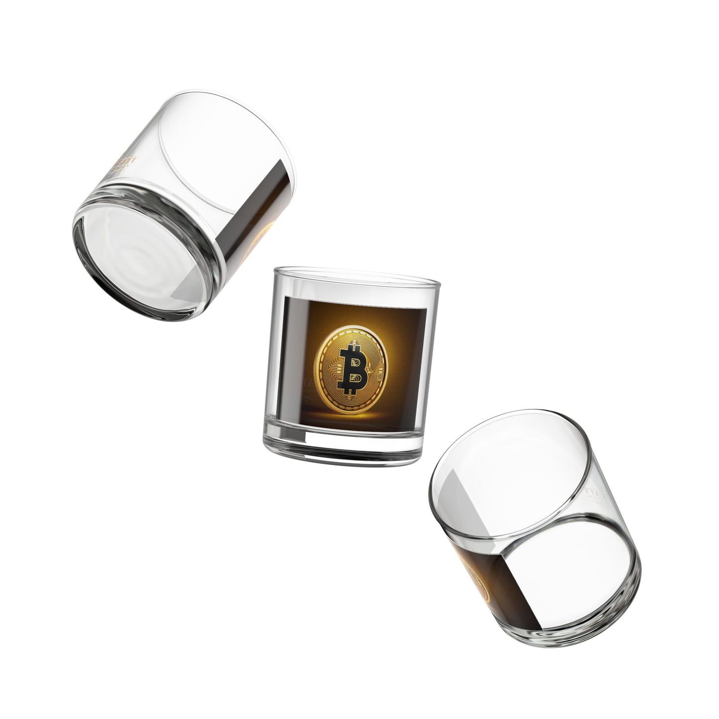 Bitcoin Rocks Glass | 10oz Whiskey Tumbler |Whiskey Fans, Home Bars, Collectors, Unique Decor Item