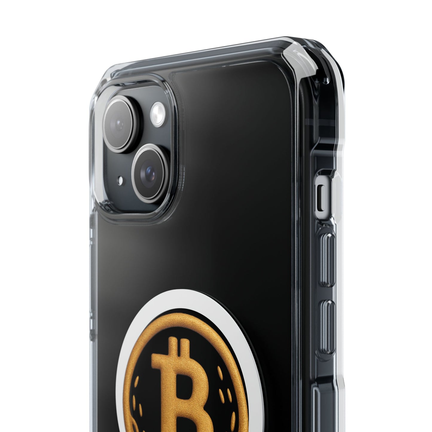 Bitcoin Magnetic Clear Impact Case for iPhone, Cryptocurrency Phone Cover, Tech Lovers