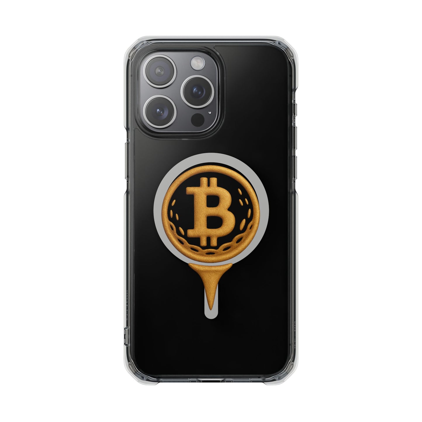 Bitcoin Magnetic Clear Impact Case for iPhone, Cryptocurrency Phone Cover, Tech Lovers