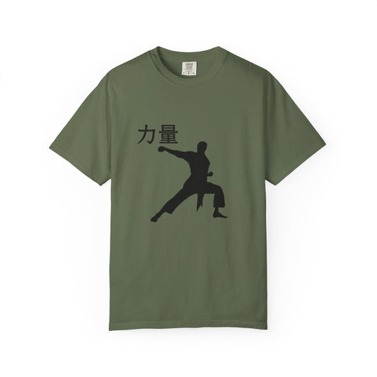 Martial Arts "Strength" - Chinese Saying T-Shirt — Karate Silhouette Tee