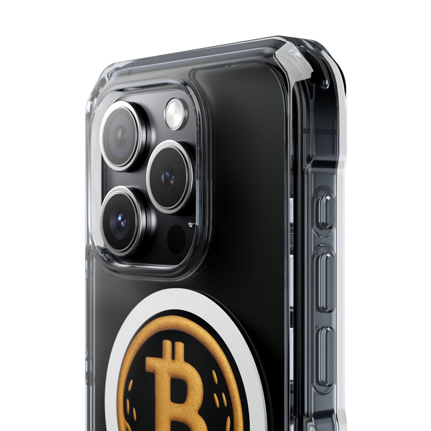 Bitcoin Magnetic Clear Impact Case for iPhone, Cryptocurrency Phone Cover, Tech Lovers