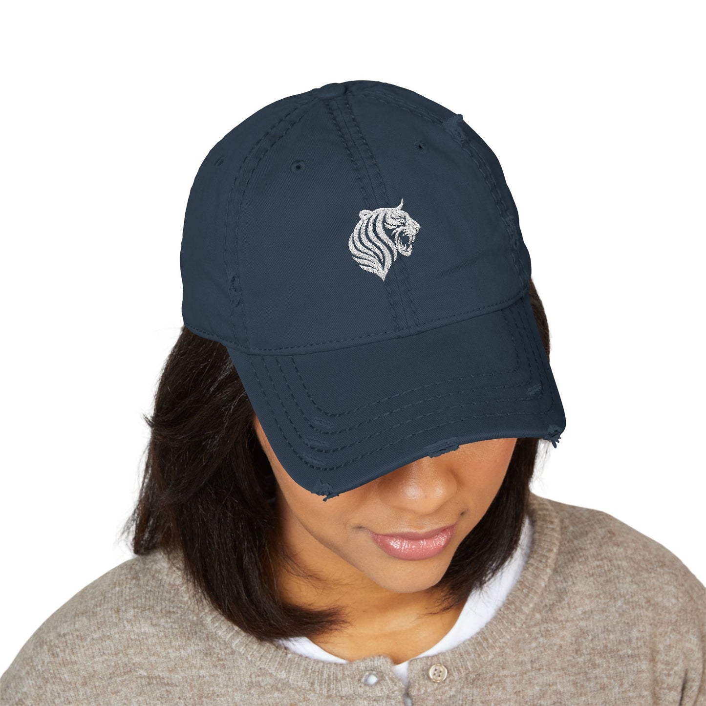 KATT Design, LLC; Distressed Hat with Embroidery, Casual Cap, Adjustable Hat