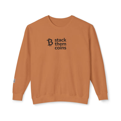 Sudadera de cuello redondo con Bitcoin/criptomonedas: apila monedas, cómoda para ahorrar, para entusiastas de las criptomonedas, para uso diario, para entusiastas de Bitcoin