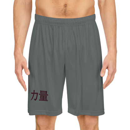 Basketball Shorts — Chinese "Strength" Performance AOP Athletic Shorts