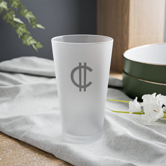 Vaso de pinta esmerilado con criptomonedas: elegante vaso de 473 ml para fiestas, bares, regalos, reuniones y eventos. 