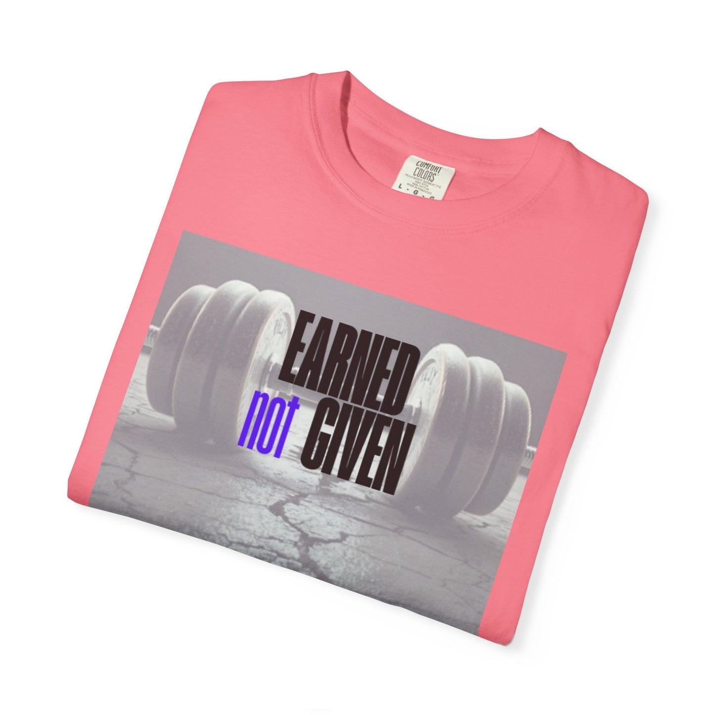 Gym Motivation T-Shirt, Fitness Tee, Workout Gift, Casual Wear, Earned Not Given, Active Lifestyle Apparel