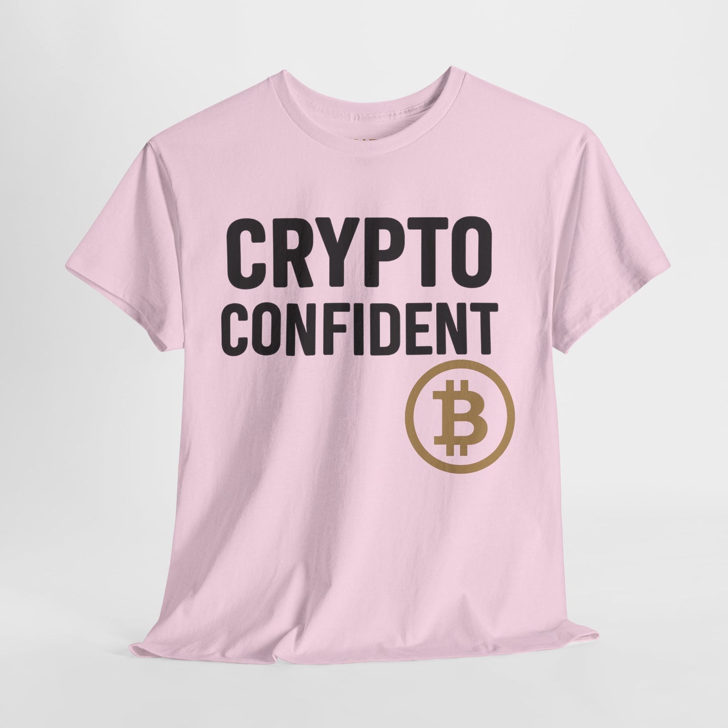 Crypto Confident Unisex Heavy Cotton Tee - Crypto Lovers, Casual Wear, Tech Enthusiasts, Cryptocurrency Shirt