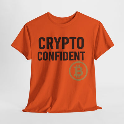 Camiseta unisex de algodón grueso Crypto Confident: amantes de las criptomonedas, ropa informal, entusiastas de la tecnología, camisetas de criptomonedas