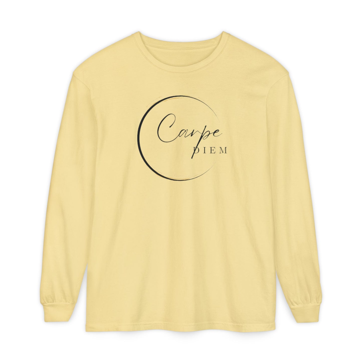 Carpe Diem Long Sleeve T-Shirt, Motivational Tee, Unisex Fashion, Everyday Wear, Gift for Friends, Relaxed Fit