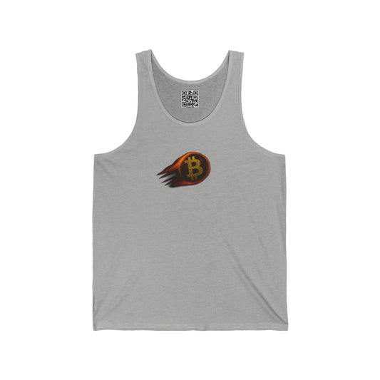 Bitcoin HODL Unisex Jersey Tank - Crypto Enthusiast Top, Summer Wear, Graphic Tee, Gift for Investors, Casual Fitness Shirt