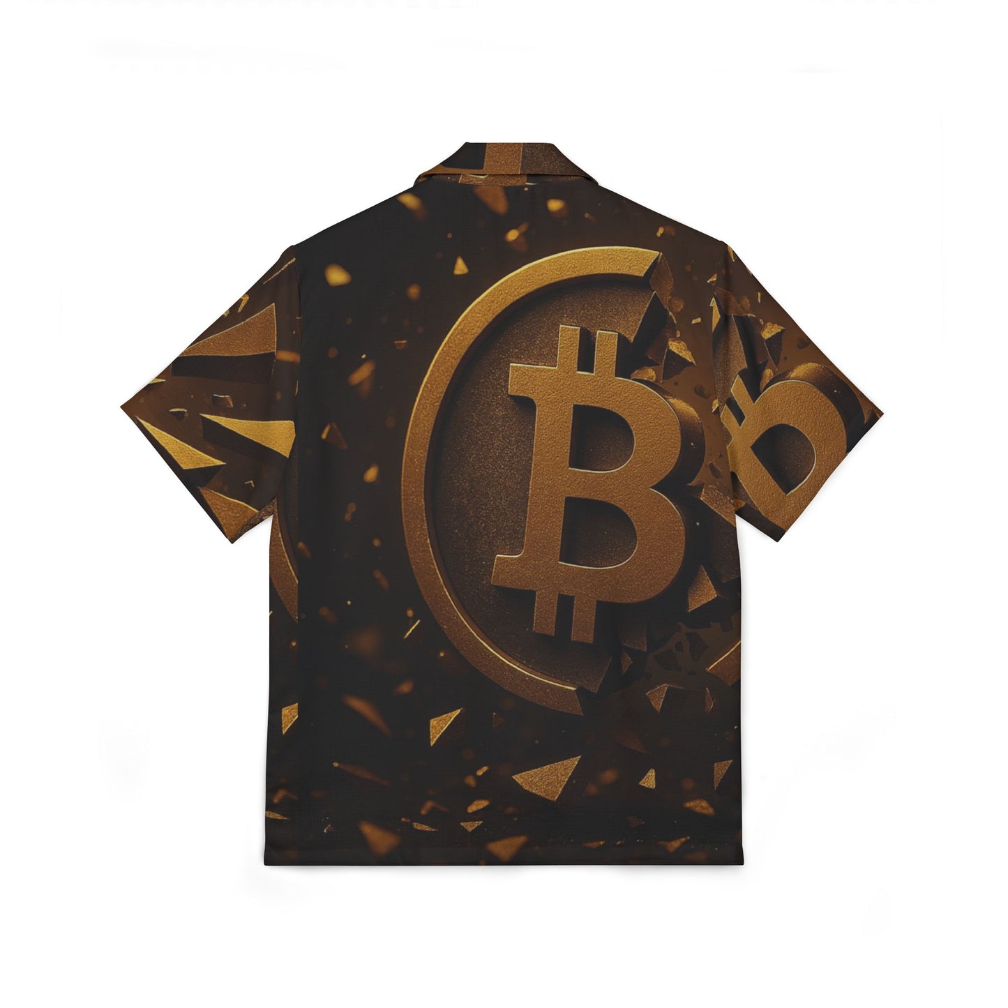 Bitcoin Hawaiian Camp Shirt, Cryptocurrency Summer Shirt, Beachwear, Vacation Shirt, Men's Stylish Top, Crypto Gifts