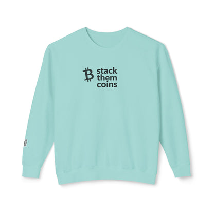 Sudadera de cuello redondo con Bitcoin/criptomonedas: apila monedas, cómoda para ahorrar, para entusiastas de las criptomonedas, para uso diario, para entusiastas de Bitcoin