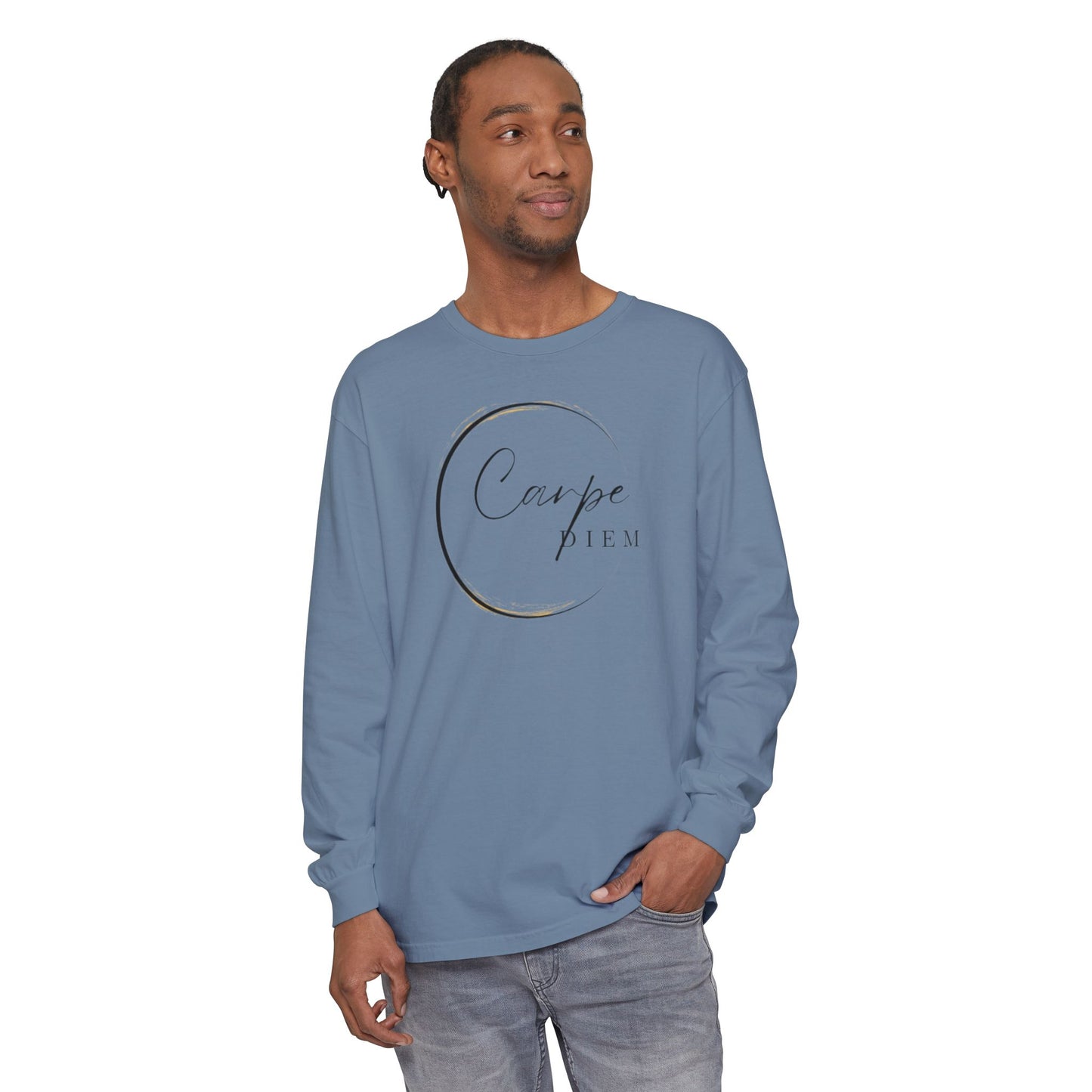Carpe Diem Long Sleeve T-Shirt, Motivational Tee, Unisex Fashion, Everyday Wear, Gift for Friends, Relaxed Fit
