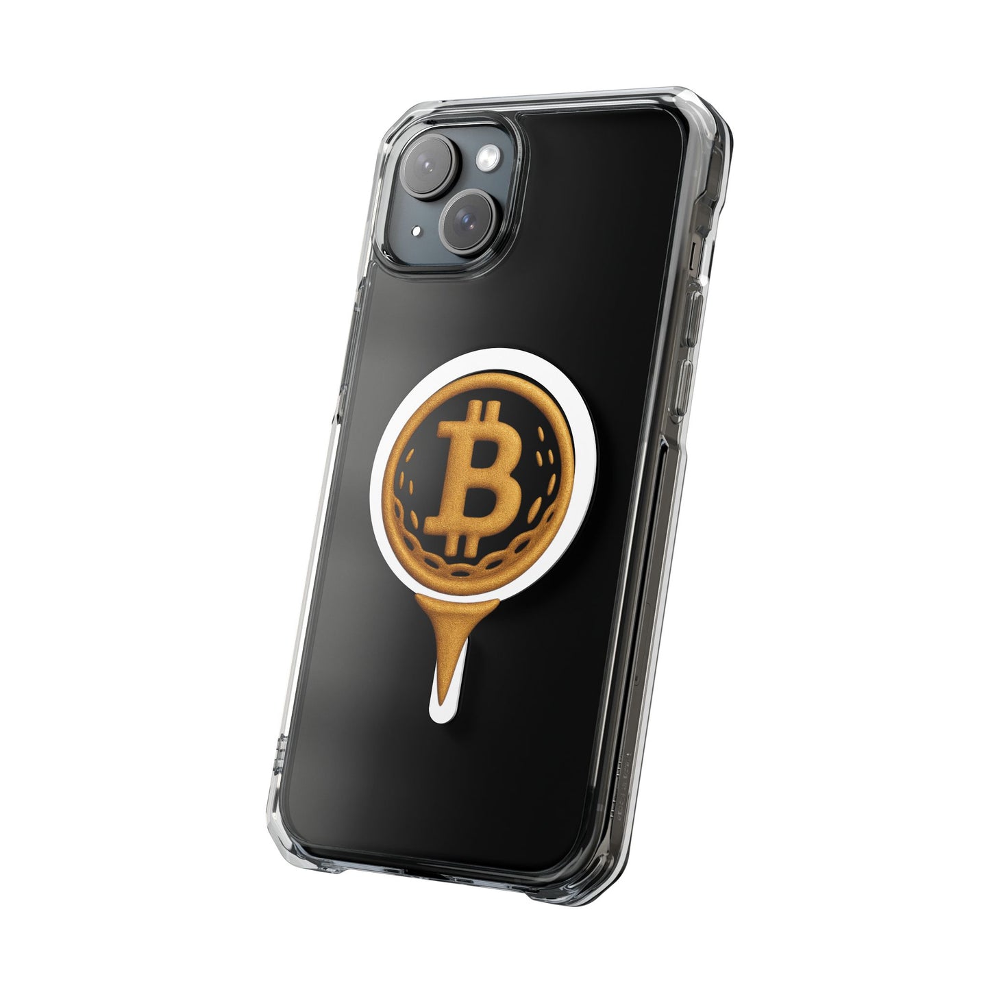 Bitcoin Magnetic Clear Impact Case for iPhone, Cryptocurrency Phone Cover, Tech Lovers