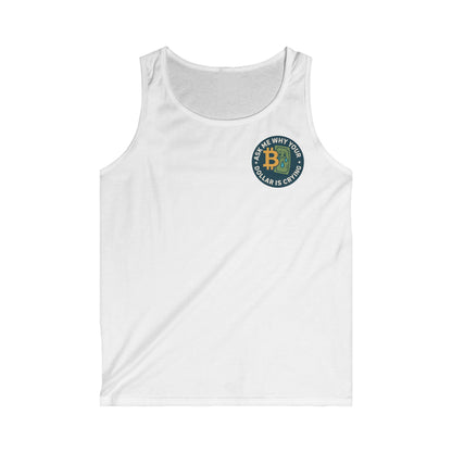 Camiseta de tirantes con humor sobre Bitcoin: Pregúntame por qué llora tu dólar, camiseta de criptomonedas, divertida, moda para el gimnasio