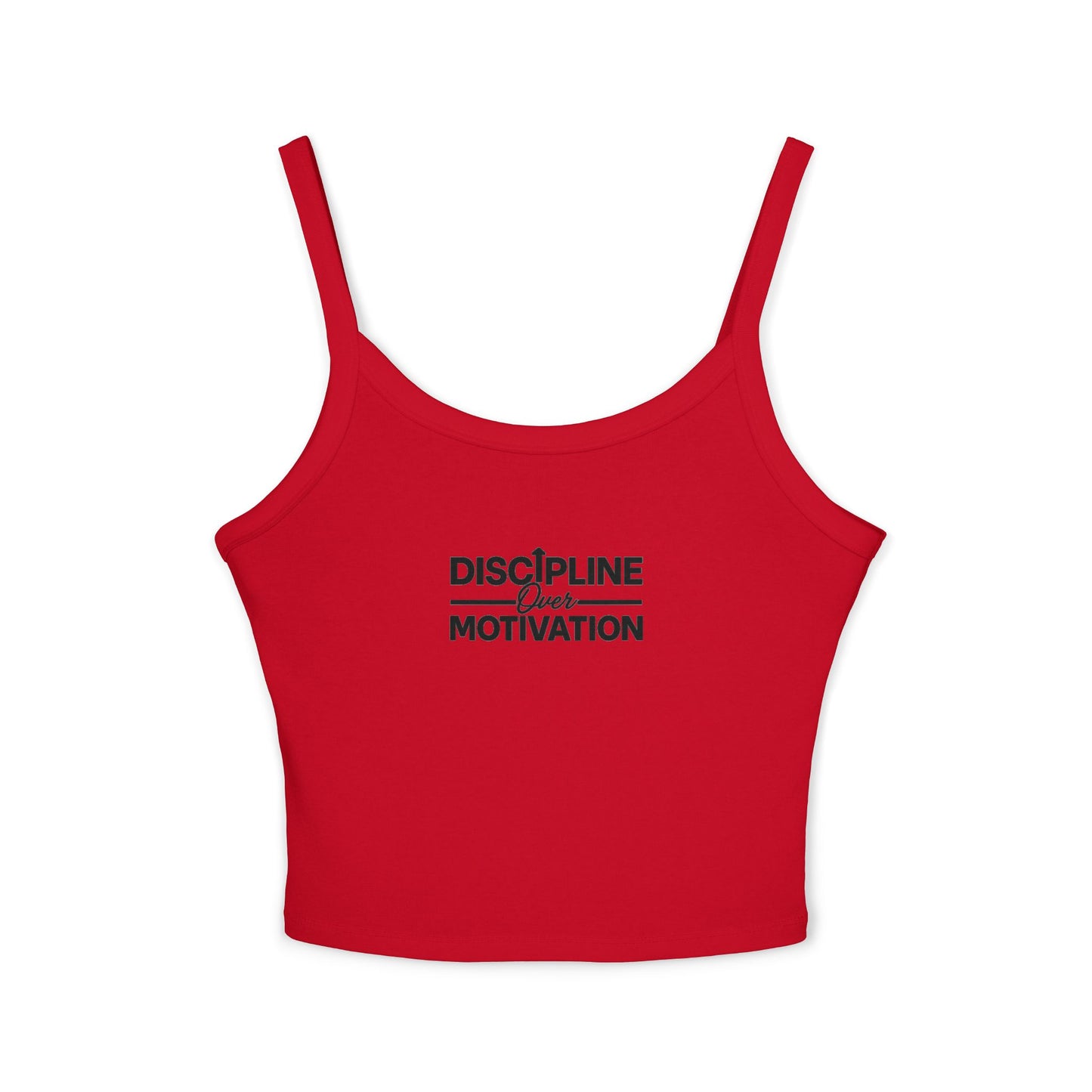 Discipline & Motivation Women's Spaghetti Strap Tank Top, Workout Top, Gym Apparel, Inspirational Gift, Fitness Clothing, Summer Wear