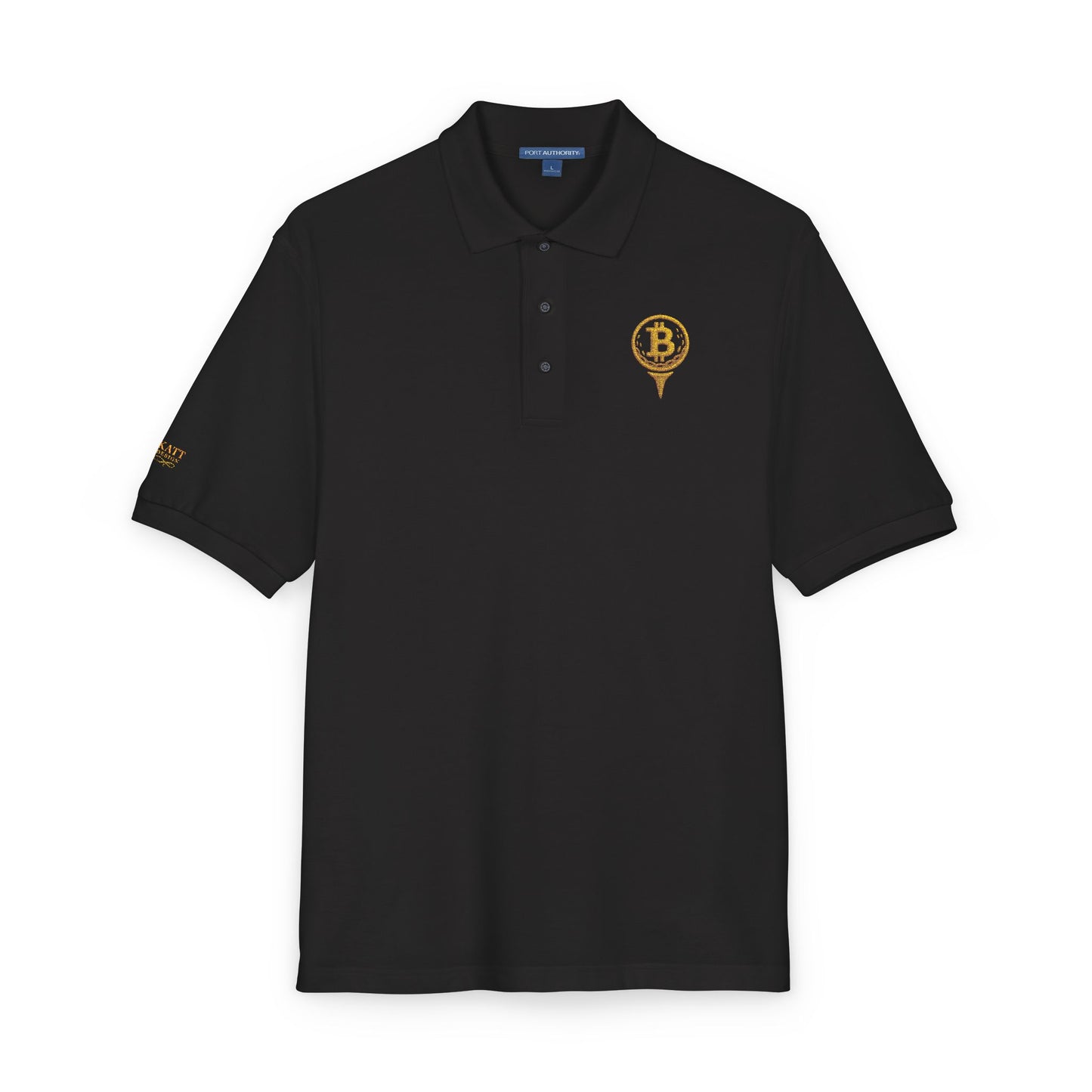 Embroidered Bitcoin Polo Shirt, Casual Wear, Gift for Him/Her, Everyday Outfit, Summer Fashion, Golf Shirt