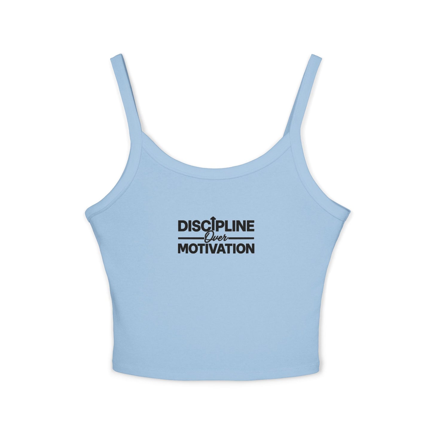 Discipline & Motivation Women's Spaghetti Strap Tank Top, Workout Top, Gym Apparel, Inspirational Gift, Fitness Clothing, Summer Wear