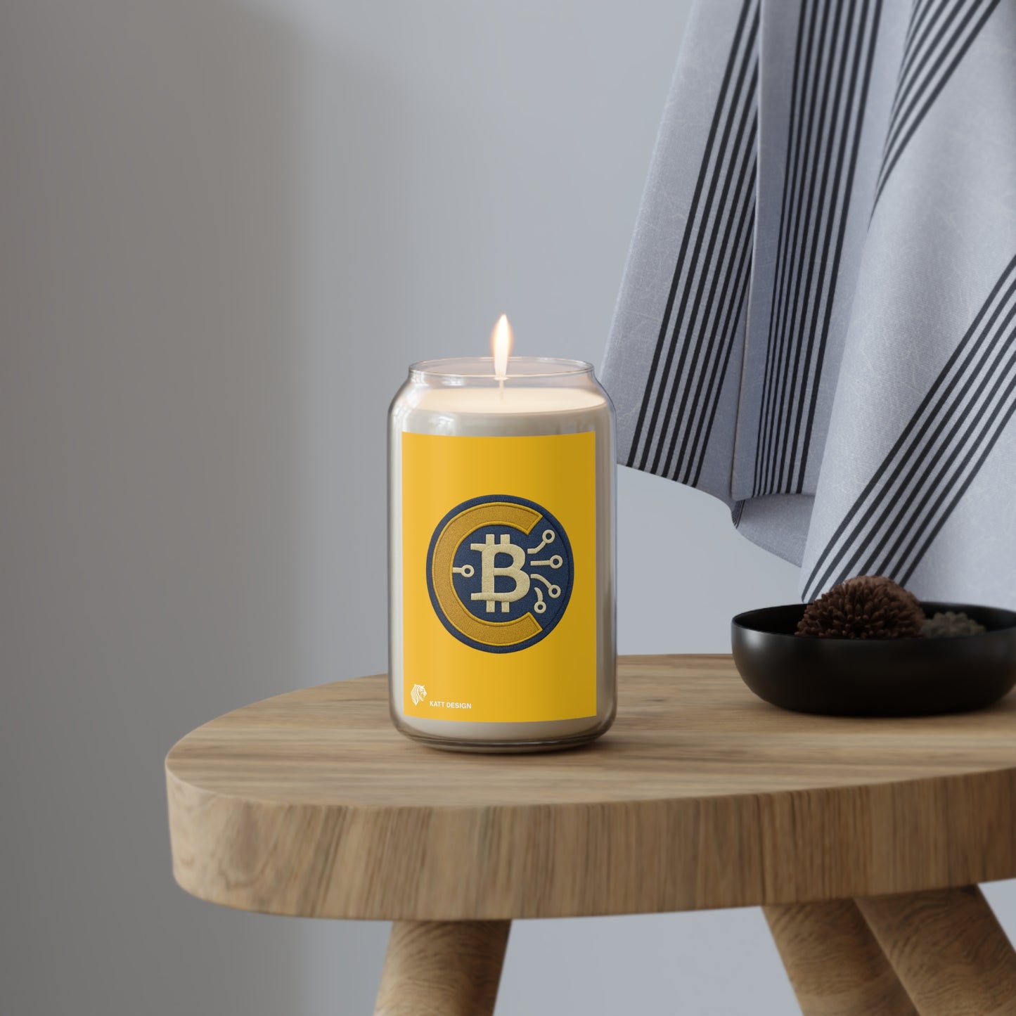 Crypto-Bitcoin - Scented Soy Candle - 13.75oz, Motivational Candle, Home Decor, Self-Care Gift, Stress Relief Candle, Aromatherapy
