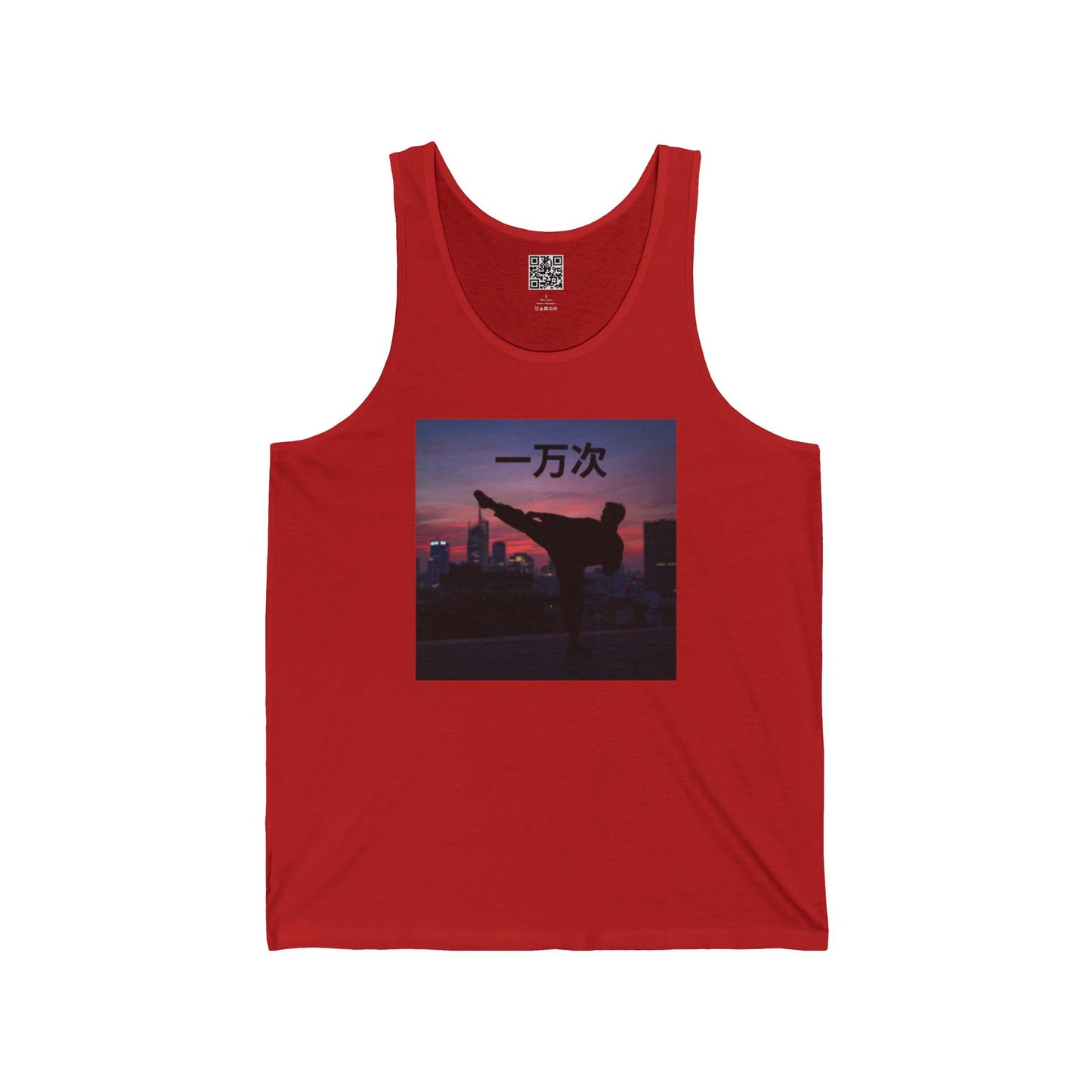"Ten Thousand Times" - Jersey Tank with Inspirational Design, Cool Athletic Wear, Casual Summer Top, Perfect Gift for Fitness Lovers, Stylish Graphic Tee