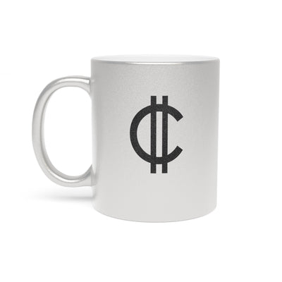 Metallic Bitcoin Mug - Ideal for Coffee Lovers, Unique Gift for Cryptocurrency Enthusiasts, Perfect for Home or Office Use, 11oz