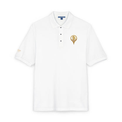 Polo bordado de Bitcoin, ropa informal, regalo para él/ella, atuendo diario, moda de verano, camisa de golf