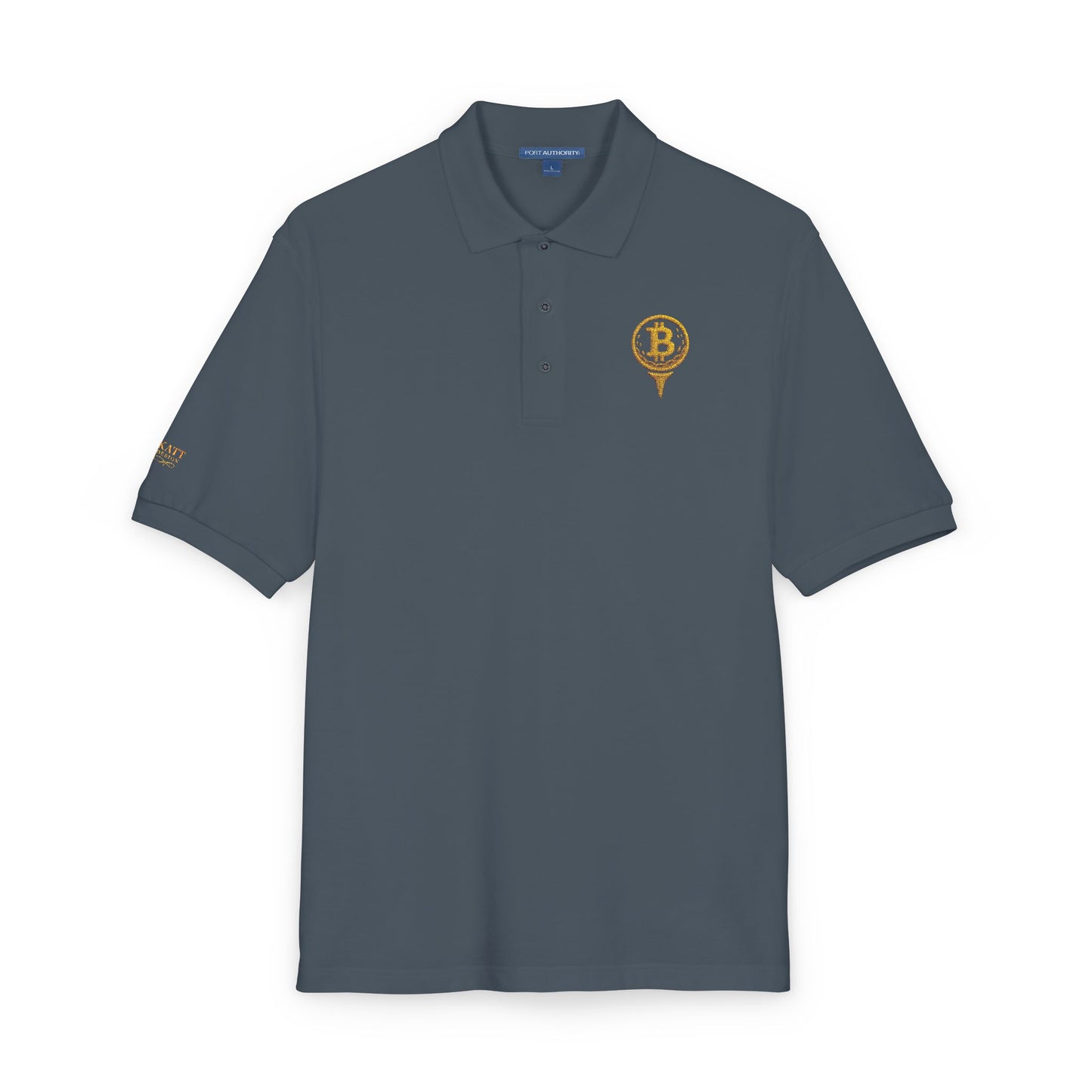 Embroidered Bitcoin Polo Shirt, Casual Wear, Gift for Him/Her, Everyday Outfit, Summer Fashion, Golf Shirt
