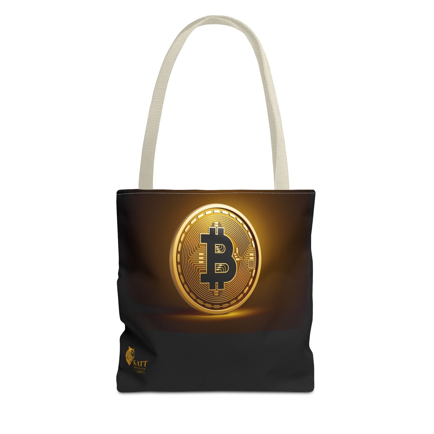 Cryptocurrency Tote Bag, Bitcoin Shopper, Eco-Friendly Gift, Stylish Networker, AOP Design, Perfect for Tech Lovers