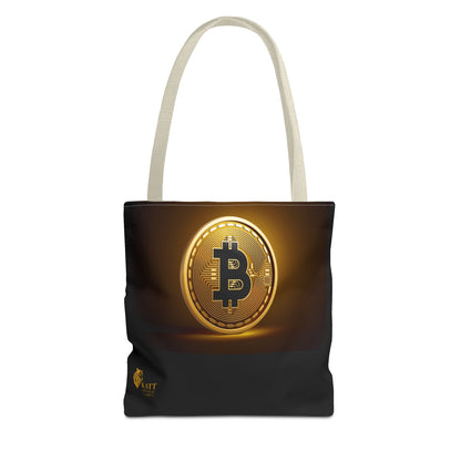 Bolsa de criptomonedas, bolsa de Bitcoin, regalo ecológico, diseño AOP, ideal para amantes de la tecnología.