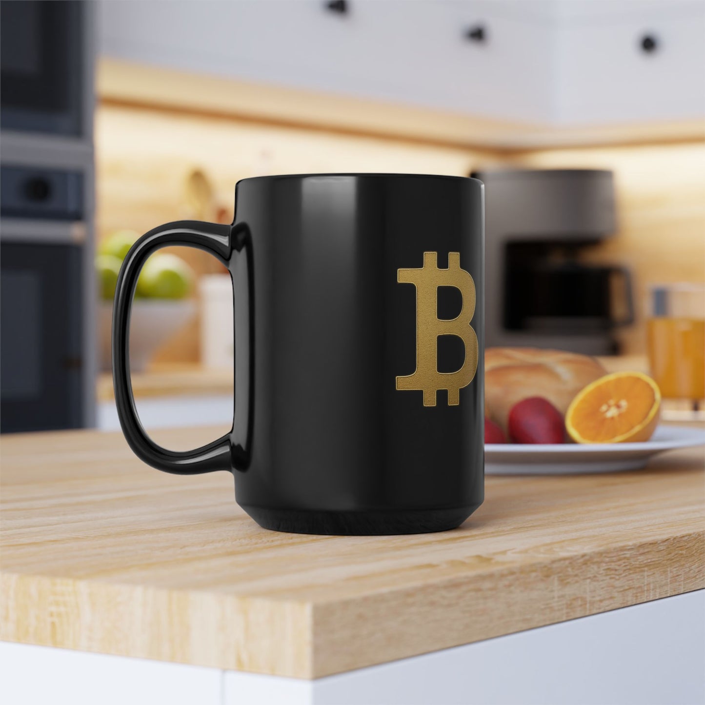 Bitcoin Black Mug: Crypto Lovers, Coffee Enthusiasts, Unique Home Decor, Tea Mug, Birthday Present, Collectible
