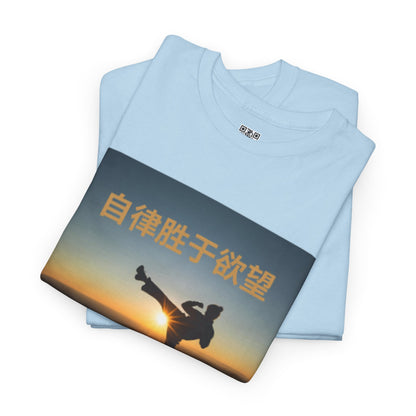 "Discipline Triumphs Over Desire" - Chinese Trendy Tshirt, Gildan 5000 Heavy Cotton Tee
