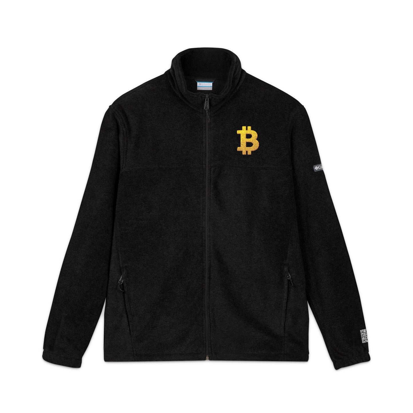 Sleek Bitcoin Fleece Jacket | Cozy Outerwear for Crypto Lovers | Perfect Gift for Techies & Trendsetters, Warm, Stylish, Embroidered