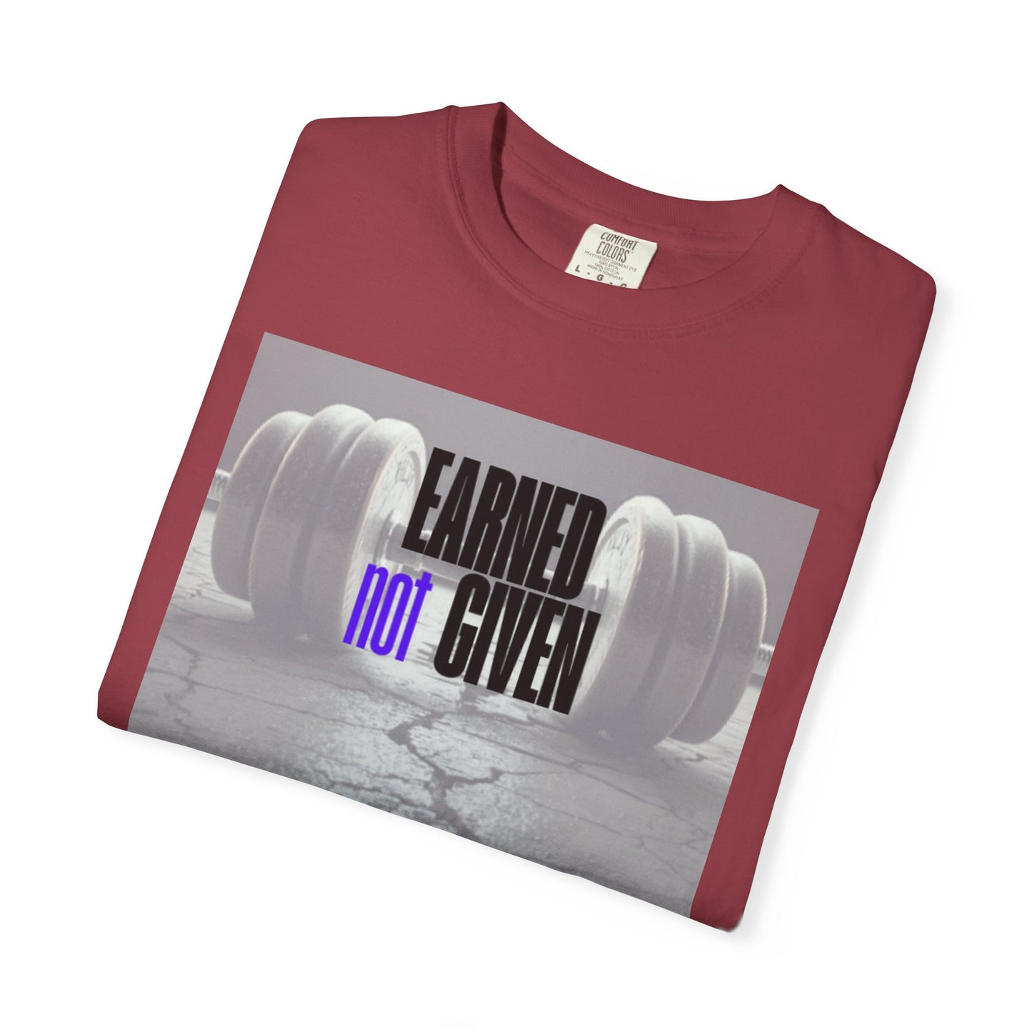 Gym Motivation T-Shirt, Fitness Tee, Workout Gift, Casual Wear, Earned Not Given, Active Lifestyle Apparel