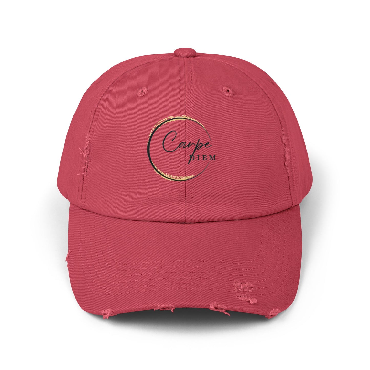 Gorra desgastada: Carpe Diem; "Aprovecha el día" - Gorra, ropa informal, regalo elegante, accesorio de verano, prenda inspiradora 