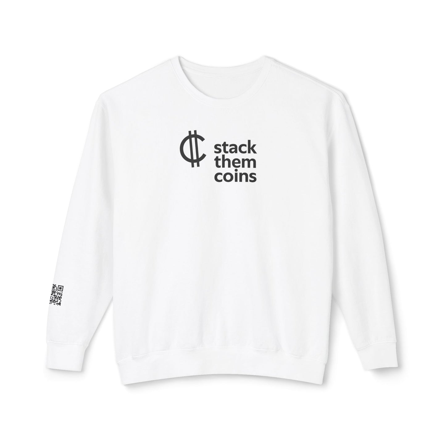Cryptocurrency Crewneck Sweatshirt - Stack Them Coins, Cozy for Saving, Crypto Enthusiast, Everyday Wear,