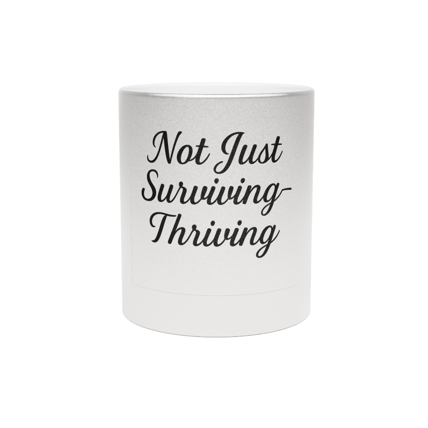Survivor Metallic Mug - Gold/Silver Coffee Cup, DV Awareness, Thriving Mug