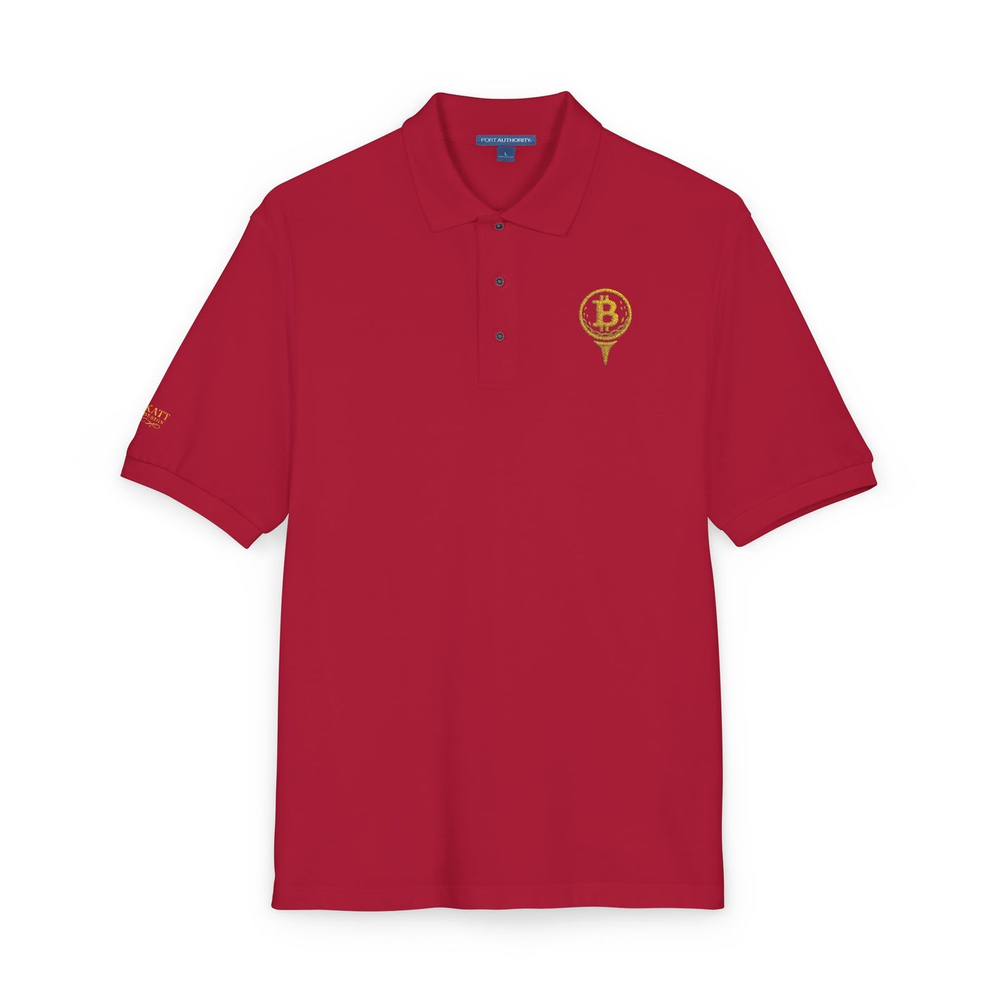 Embroidered Bitcoin Polo Shirt, Casual Wear, Gift for Him/Her, Everyday Outfit, Summer Fashion, Golf Shirt