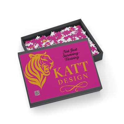 Puzzle - Empowering Tiger Design, Fun for Game Night, Self-Care Activity, Puzzle Lovers, DV Awareness Puzzle