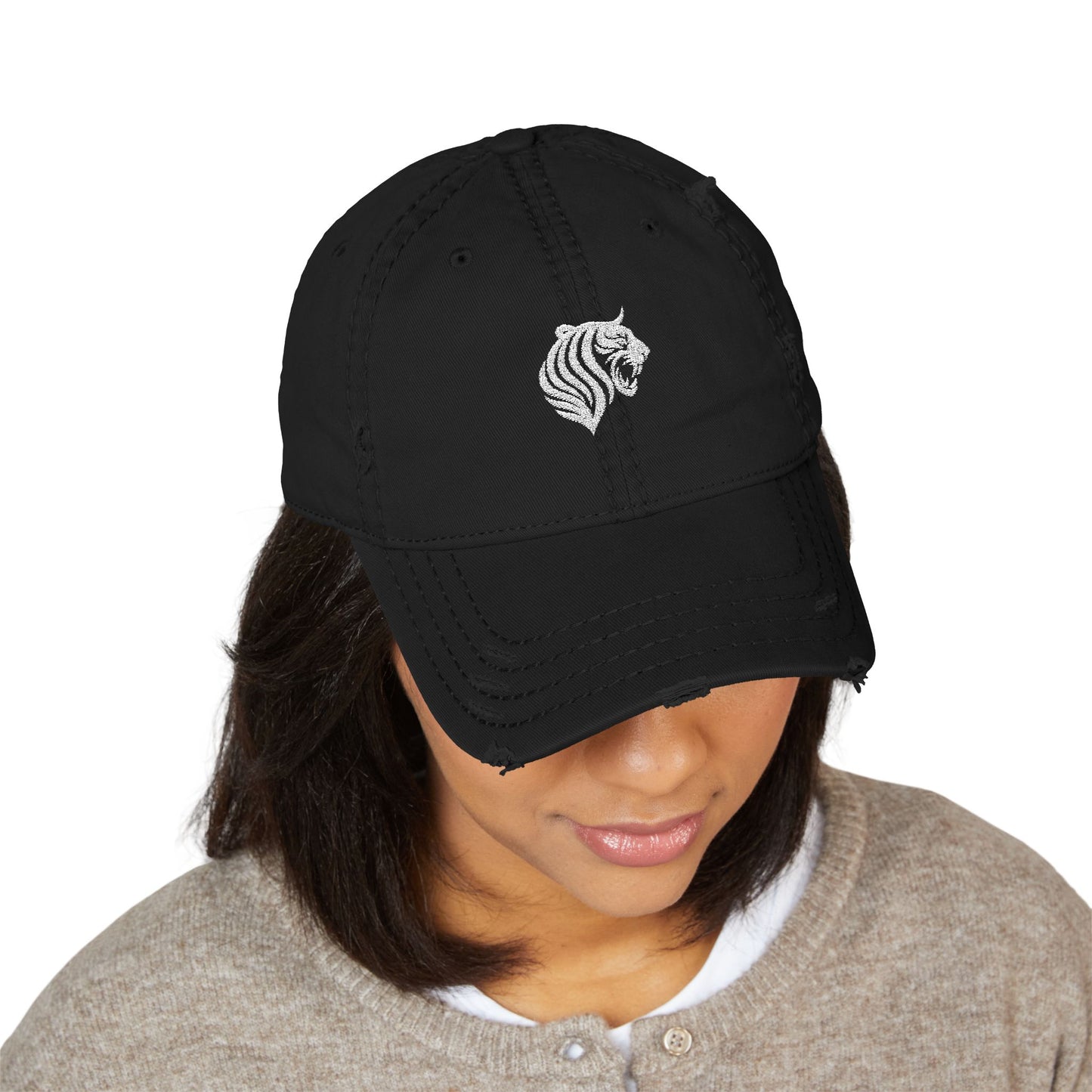 KATT Design, LLC; Distressed Hat with Embroidery, Casual Cap, Adjustable Hat