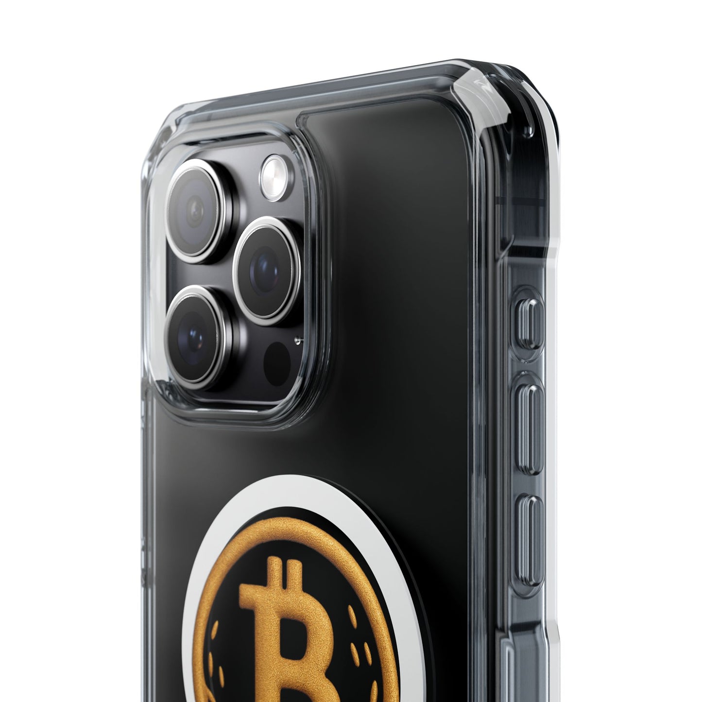 Bitcoin Magnetic Clear Impact Case for iPhone, Cryptocurrency Phone Cover, Tech Lovers