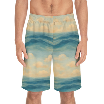 Shorts de tabla Ocean Waves para hombre | Ropa de playa de verano, bañadores, ropa de vacaciones, estilo surfero, imprescindibles para fiestas en la piscina 